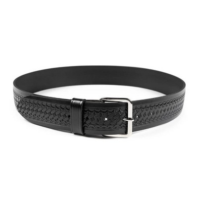 1¾" Leather Basket Weave Trouser Belt