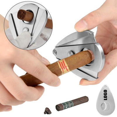 Premium Stainless Steel Cigar Cutter with Double Sharp Blades