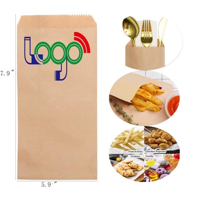 5.9 Inches x 7.9 Inches Brown Flat Favor Paper Bag