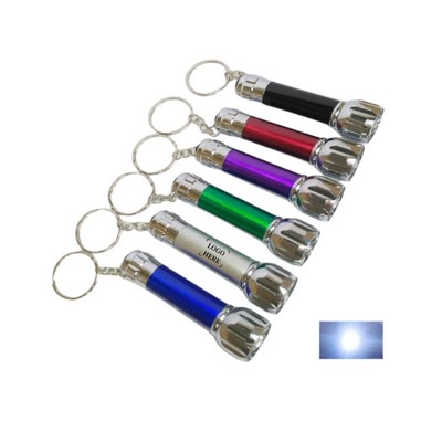 LED Aluminum Flashlight with Keychain