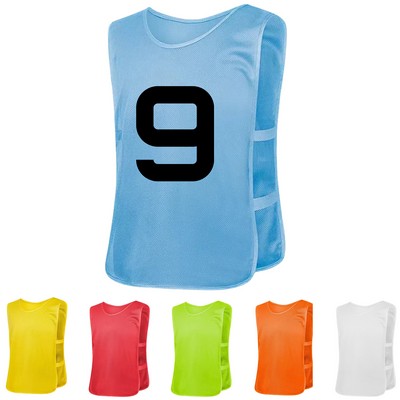 Quick-Dry Sports Scrimmage Vest Team Kids Youth Adult