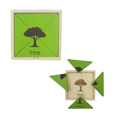 Square Wooden Tangram Puzzle Toys