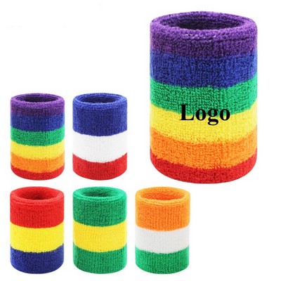 Customized Rainbow Sports Sweatbands