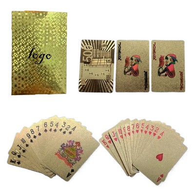 Custom PET Gold Silver Foil Poker Playing Cards for Table Games