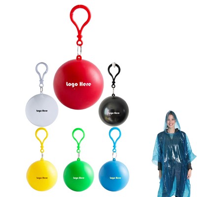 Disposable Rain Ponchos & Keychain Ball