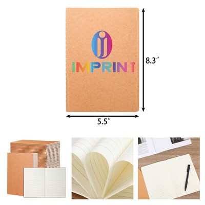 A5 60 Pages/30 Sheets Lined Kraft Journals