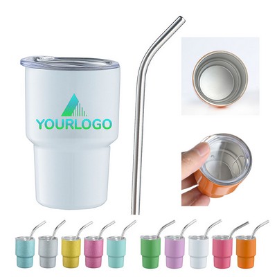 3oz Mini Insulated Car Cup with Straw