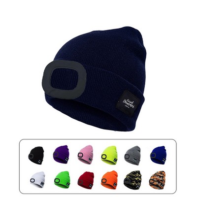 Bluetooth Beanie Hat with LED Light