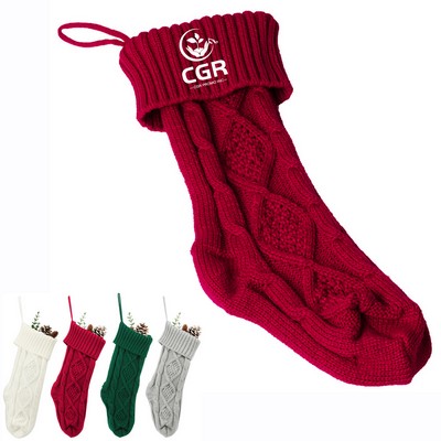 Cable Knit Christmas Stocking