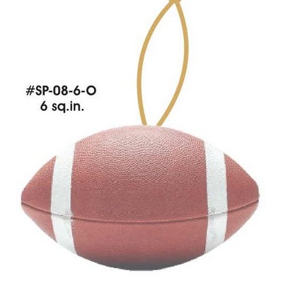 Football Ornament w/ Clear Mirrored Back (6 Square Inch)