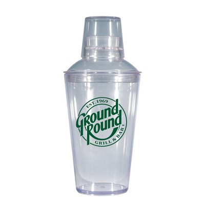 22 Oz. Plastic Cocktail Shaker Set - Imprinted