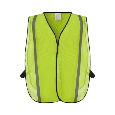 Economy Neon Green/Yellow Mesh Safety Vest Non ANSI One Size Fit