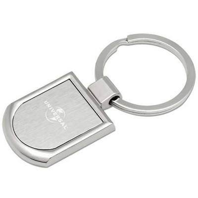 Dual Tone Silver Keychain