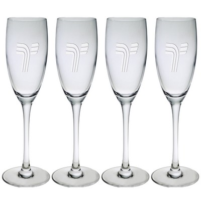 8 Oz. Set of Four Afficianado Stemmed Flutes