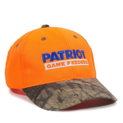 Blaze Orange Cap w/Camo Visor