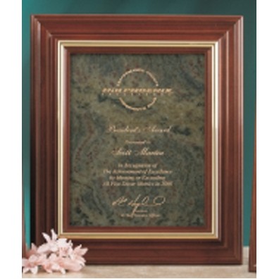 Custom Genuine Green Granite Executive Plaque (9"x12")