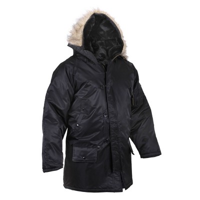 Black Military N-3B Snorkel Parka Jacket (3XL)