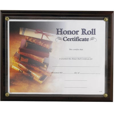 Walnut Finish Certificate/Photo Holder Plaque (9"x12")