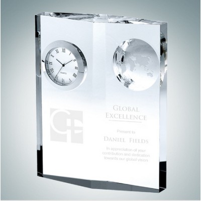 Globe Optical Crystal Clock