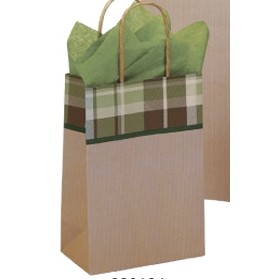 Kensington Plaid/Kraft with Shadow Stripe 100% Recycled Toucan Shopping Bag