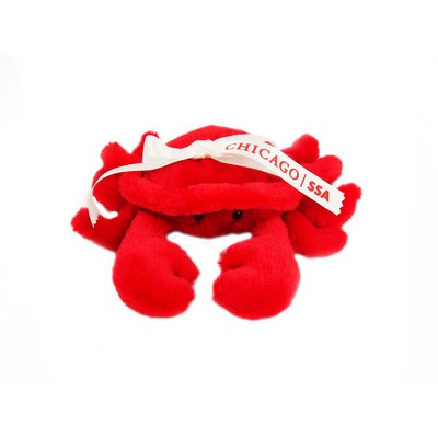 8" Cranky Crab Stuffed Animal w/Ribbon & One Color Imprint