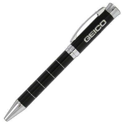 Silver Finish Circular Ring Design Ballpoint Pen