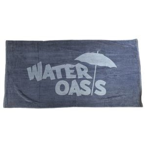 Navy Blue Velour Beach Towel (32"x64")