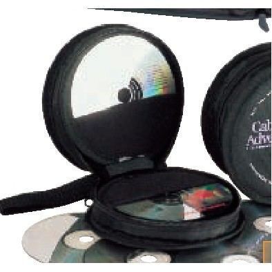 Deluxe Round 12 CD Holder with Carry Strap or Auto Visor Mount