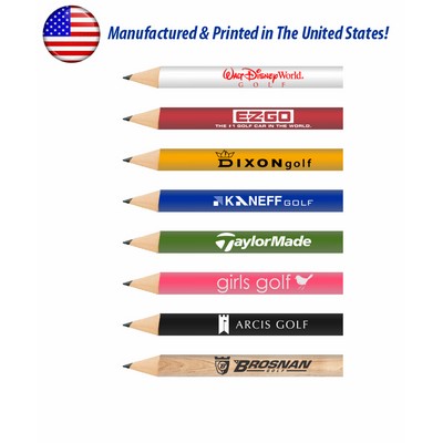 Union Printed - USA Made - Untipped Round Wooden Golf Pencil