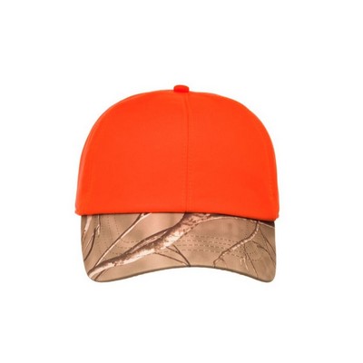 Summit Cap w/Unstructured Blaze Orange & Camouflage Visor