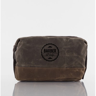 Waxed Top Zip Dopp Kit