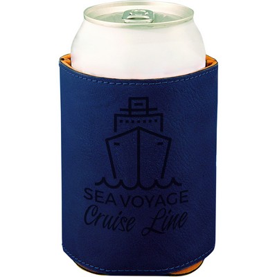 3.75" Leatherette Blue Beverage Holder