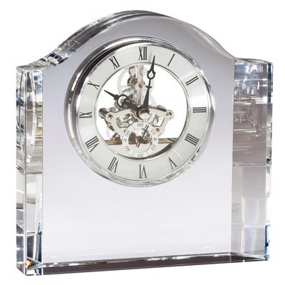 Skeleton Movement Wave Top Crystal Clock