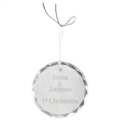 3" Crystal Round Facet Ornament