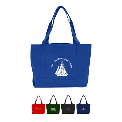 Open Tote Bag with Front Pocket