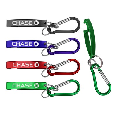 Jumbo Size Eye Shape Bottle Opener w/ Key Ring & Carabiner