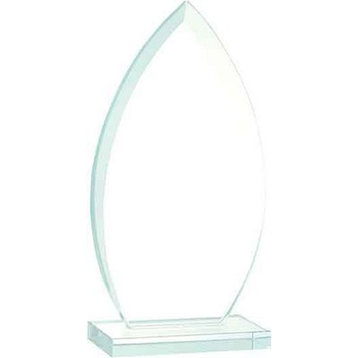 8 3/4" Oval Jade Glass Award