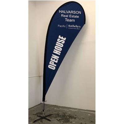 10ft Tall Teardrop Flag - Full Color Single Sided Imprint