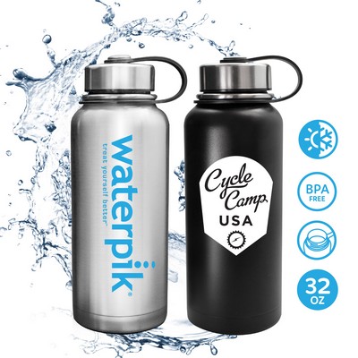 HYDRATE 32oz Stainless Steel Vacuum Bottle 2-Pack Set