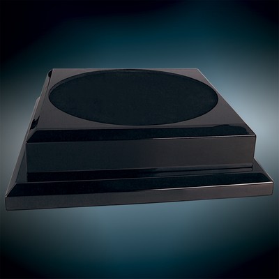 11" x 11" Black Royal Piano Finish Pedestal Base