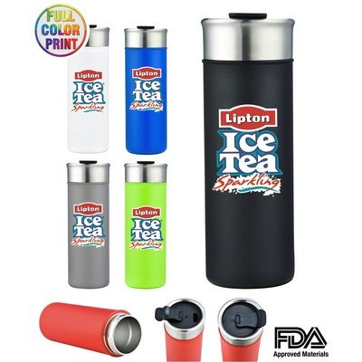 18 Oz. Double Wall Stainless Steel Tumbler Vacuum Insulated - Full Color