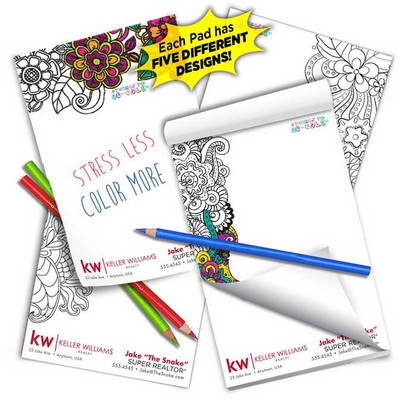 Coloring Notepad w/ 5 Different Coloring Designs (5 ½" x 8 ¼")