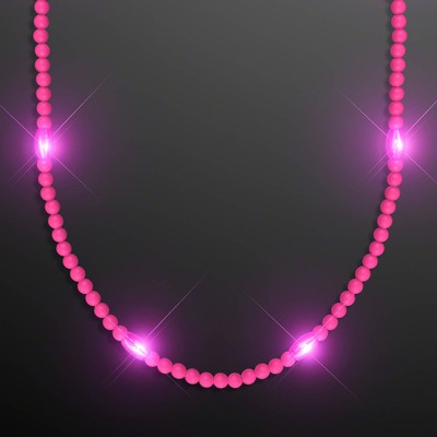 Still-Light Pink Beads No-Flash Necklace - BLANK