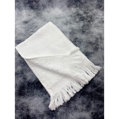 2-Sided Fringe Fingertip 100% Cotton Terry/Velour Towel