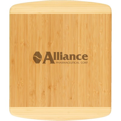 13 1/2" x 11 1/2" Bamboo 2-Tone Cutting Board