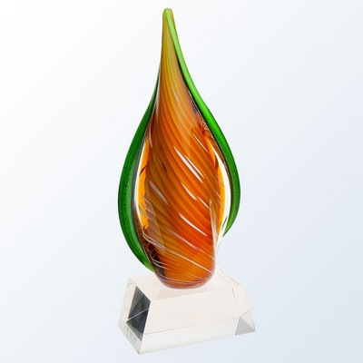 Orange Creamsicle Award w/Clear Base Award