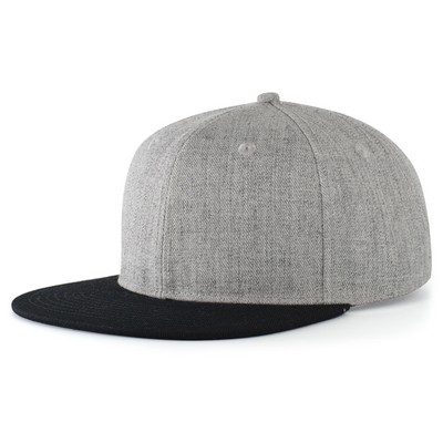 Wool Blend Heather Snapback Cap