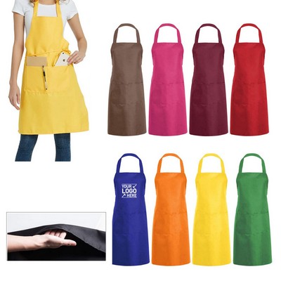 Mixed Color Commercial Apron With 2 Pockets