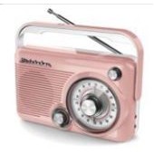 Studebaker Portable AM/FM Radio w/Headphone Jack (Pink)