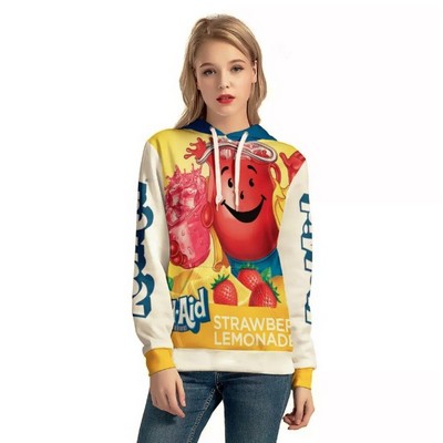 Women's All Over Print Hoodie w/Full Color Printing